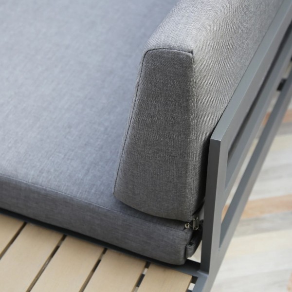 Designer 5 seat Outdoor aluminium sofa set with coffee table Positano 