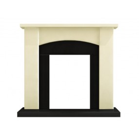 Adam Holden Fireplace in Cream and Black, 39 Inch Adam Holden Fireplace in Cream and Black, 39 Inch