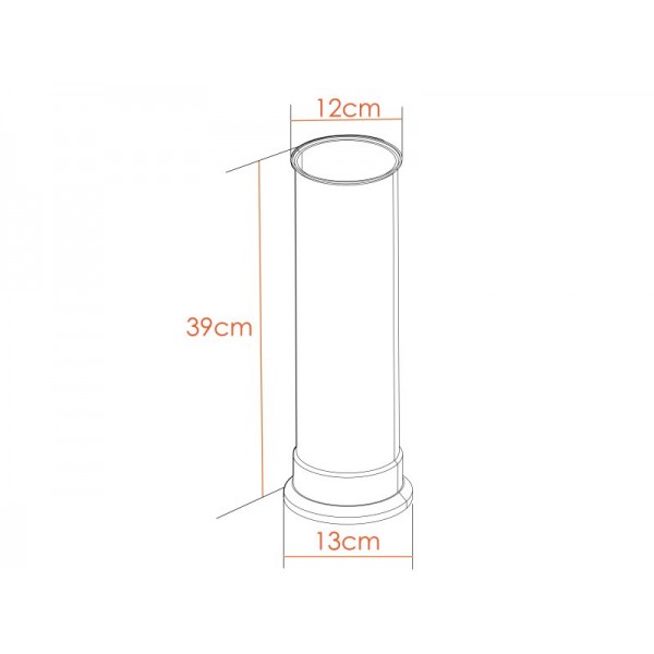 Adam Straight Stove Pipe in White
