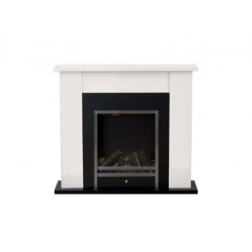 Adam Stratton Fireplace Suite in Cream, 35 Inch Adam Stratton Fireplace Suite in Cream, 35 Inch