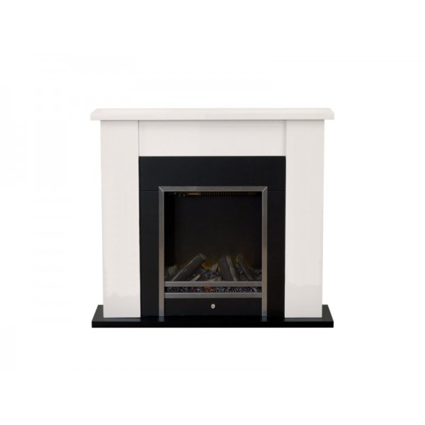 Adam Stratton Fireplace Suite in Cream, 35 Inch
