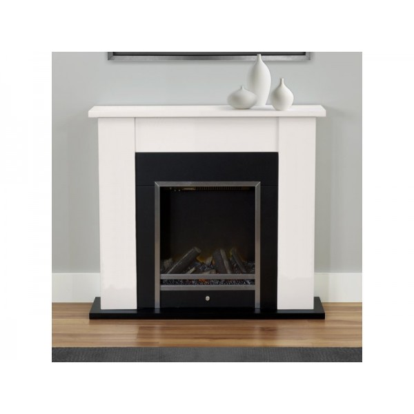 Adam Stratton Fireplace Suite in Cream, 35 Inch