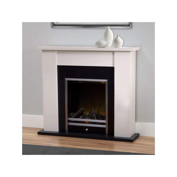 Adam Stratton Fireplace Suite in Cream, 35 Inch
