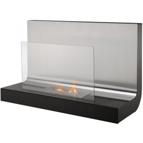 Adam The Crescent Wall Mounted Bio Ethanol Fire in Stainless Steel, 31 Inch Adam The Crescent Wall Mounted Bio Ethanol Fire in Stainless Steel, 31 Inch