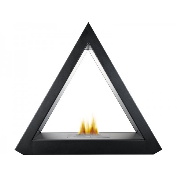 Adam The Geo Bio Ethanol Fireplace Suite in Black, 39 Inch