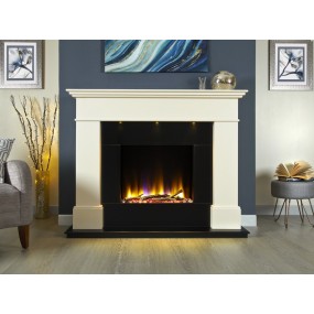 Designer Fire Celsi Ultiflame VR Adour Illumia Suite 33’’ in Smooth Cream