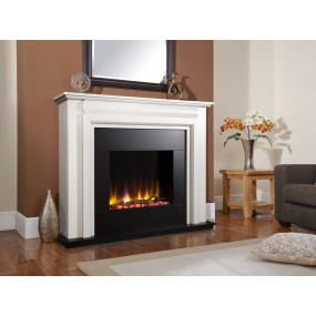 Designer Fire Celsi Ultiflame VR Callisto Electric Fireplace Suite in Smooth White