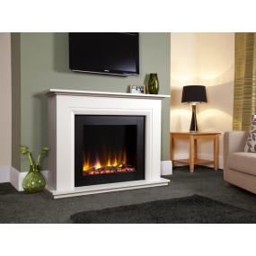 Designer Fire Celsi Ultiflame VR Elara 22" Electric Fireplace Suite in Smooth White