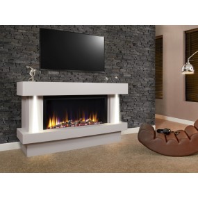Designer Fire Celsi Ultiflame VR Orbital Illumia 33" Electric Fireplace Suite in Smooth Mist