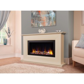 Designer Fire Celsi Ultiflame VR Vega 33" Electric Fireplace Suite in Smooth Cream