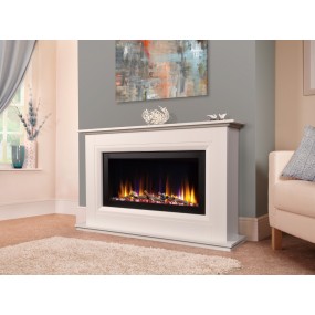 Designer Fire Celsi Ultiflame VR Vega 33" Electric Fireplace Suite in Smooth White