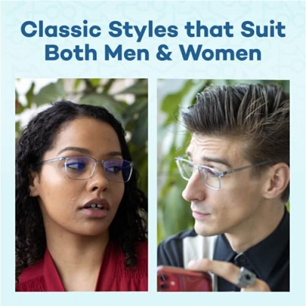 Harrison Blue Light Glasses – Everyday Lens - CRYSTAL