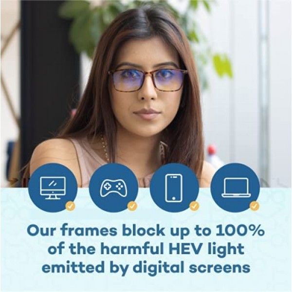 Harrison Blue Light Glasses – Everyday Lens - with Heavy Duty Clip On - TORTOISESHELL