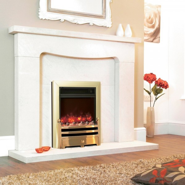 Designer Fire Electric - Celsi Traditional Insert Bauhaus Brass 16''