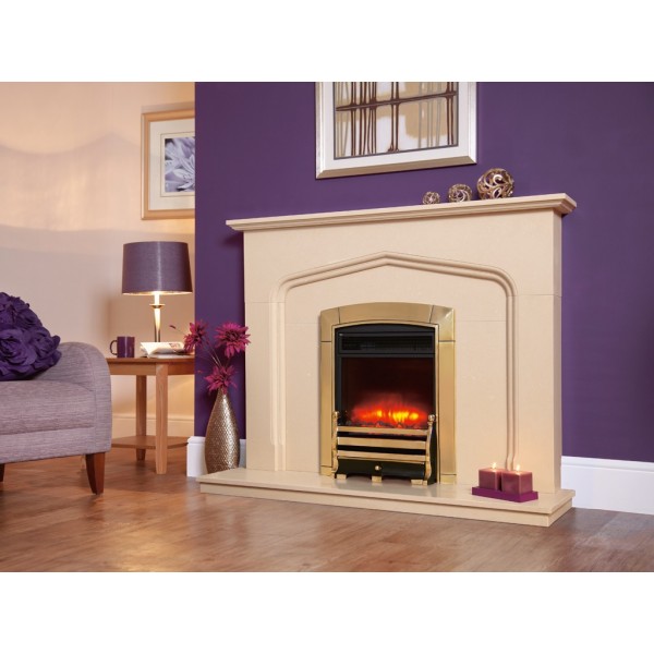 Designer Fire Electric - Celsi Caress Daisy Brass Fire 16''