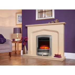 Designer Fire Electric -Celsi Caress Bauhaus Polished Silver 16'' Designer Fire Electric -Celsi Caress Bauhaus Polished Silver 16''