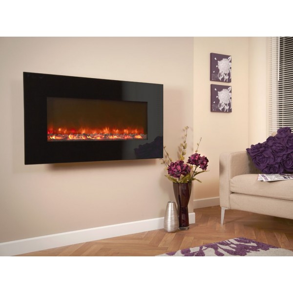 Designer Fire Electric - Celsi Black Glass 1100