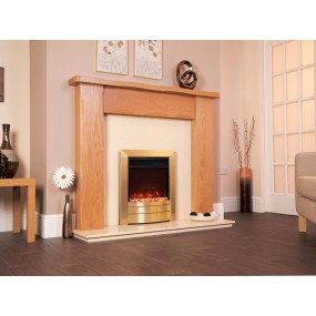 Designer Fire Electric - Celsi Electriflame XD Essence Satin Brass 16'' Designer Fire Electric - Celsi Electriflame XD Essence Satin Brass 16''