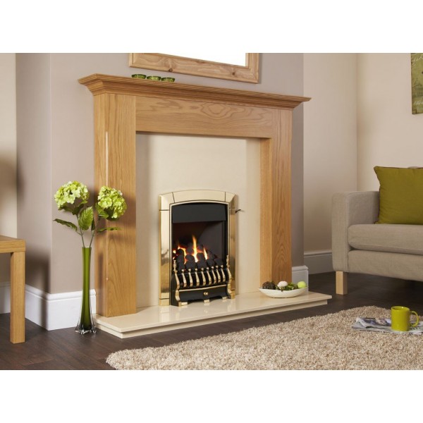 Designer Fire - Flavel FKPC11MN Brass Caress Traditional Plus Gas Fire - MC