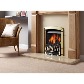 Designer Fire - Flavel FNCN42SN Brass Calypso Gas Fire - SC Designer Fire - Flavel FNCN42SN Brass Calypso Gas Fire - SC