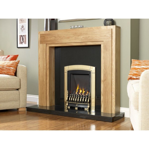 Designer Fire - Flavel FNVCBCSN Brass Caress Traditional Slimline Gas Fire - SC