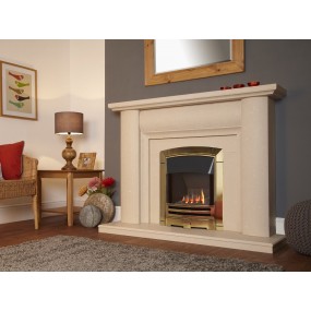 Designer Fire - Flavel FSHCDBMN Gold Decadence HE Slimline Gas Fire - MC Designer Fire - Flavel FSHCDBMN Gold Decadence HE Slimline Gas Fire - MC