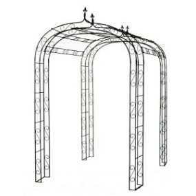 Garden Accessory - Fleur-de- Lys Tunnel Arch (Rusty) Garden Accessory - Fleur-de- Lys Tunnel Arch (Rusty)