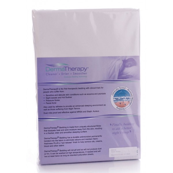 Anti Allergy Bedding - DermaTherapy Flat Cot Sheet (165cm x 130cm)