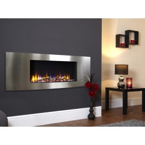 Designer Fire Celsi Ultiflame VR Vichy Inset Electric Fire in Satin Silver 2 Years Warranty